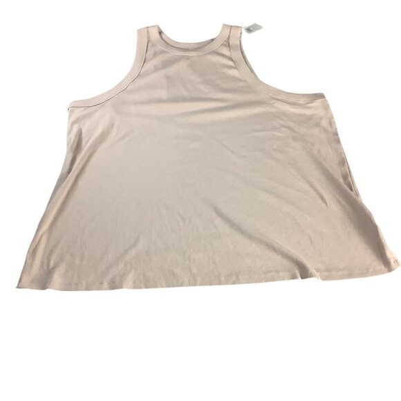 Old Navy Women’s Plus Ribbed Tank Top 4X Beige Nude Sleeveless Casual Shirt - Picture 13 of 14